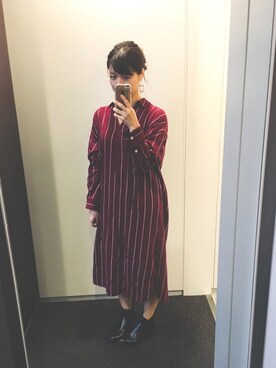 Urban Research Doors アーバンリサーチドアーズ の レジメンタルストライプスキッパーワンピース ワンピース Wear