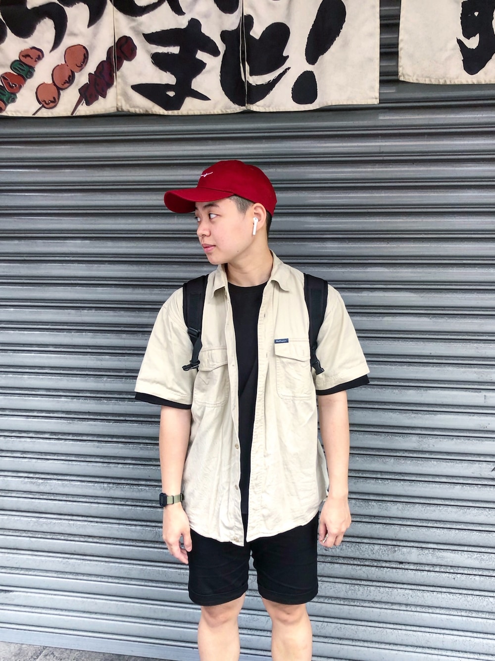 「NETのアイテム（Tシャツ/カットソー、ブラック系）」を使った、tangさん（メンズ・170cm）の夏コーディネートの1枚目の写真