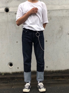 「GLOBAL WORK（グローバルワーク）のアイテム（ウォレットチェーン）」を使った、man______taさん（メンズ・165cm）の夏コーディネート