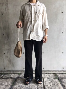 「ニコアンド」｜「アイテム（財布/小物）」を使った、man______taさん（メンズ・165cm）の秋コーディネート