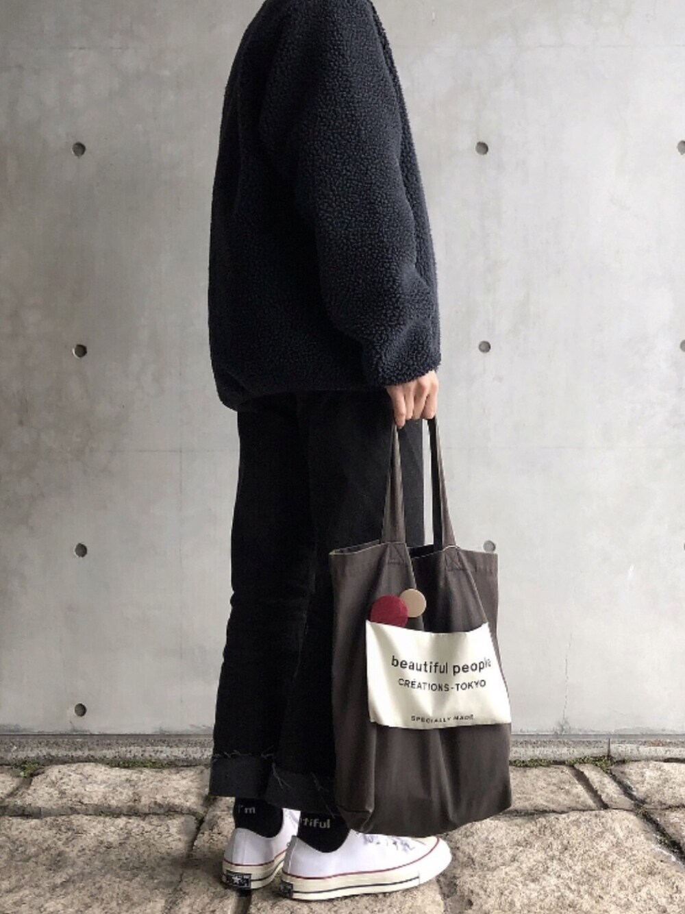 「ユニクロ、UNIQLO、Levis、Levi's、beautiful people、converse、ct70、Hender Scheme、エンダースキーマ、生成り」｜「UNIQLOのフリースカーディガン（長袖）（その他アウター、ブルー系）」を使った、man______taさん（メンズ・165cm）の冬コーディネートの1枚目の写真