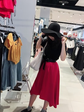 「お買い物」｜「アイテム（スカート）」を使った、waさん（レディース・157cm）の夏コーディネート