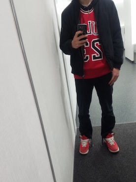 「ライブ」｜「アイテム（MA-1）」を使った、ひろきさん（メンズ・183cm）の春コーディネート