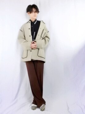 「アイテム（ステンカラーコート）」を使った、Jun_bfさん（メンズ・171cm・20代）の秋コーディネート