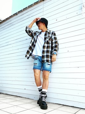 「#Re:room（リルーム）のアイテム」を使った、keigoyamazakiさん（メンズ・172cm）の夏コーディネート