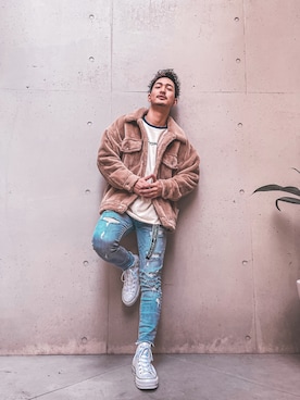 「#Re:room（リルーム）のリルームトーキョーロゴロングベルト（ベルト）」を使った、keigoyamazakiさん（メンズ・172cm）の秋コーディネート