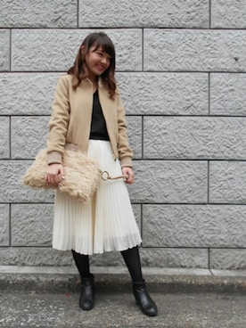 「LAISSE PASSE（レッセパッセ）のアイテム」を使った、LAISSEPASSEプレスさん（レディース・155cm）の冬コーディネート