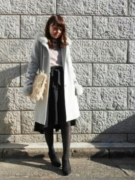 「LAISSE PASSE（レッセパッセ）のアイテム」を使った、LAISSEPASSEプレスさん（レディース・155cm）の冬コーディネート