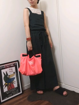 「zucca」｜「アイテム（サロペット/オーバーオール）」を使った、seetamiuさん（レディース・158cm）の夏コーディネート