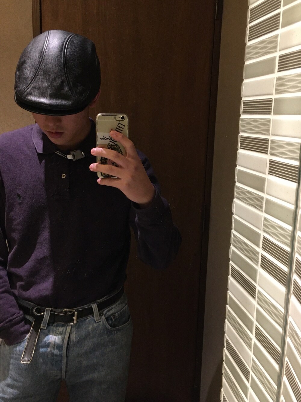 「fashion、ottd、swag、vintage、photographer、ラルフローレン、alyx、リーバイス、リーバイス501」｜「1017 ALYX 9SMのアイテム（ネックレス、シルバー系）」を使った、鮫島義一さん（メンズ・170cm）の冬コーディネートの1枚目の写真