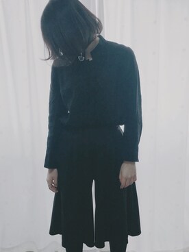 「yurika akutsuのアイテム（ピアス（両耳用）、その他）」を使った、ゆづさん（レディース・167cm）の冬コーディネート