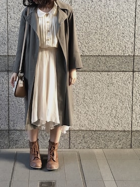 「MichaelKors」｜「アイテム（トレンチコート）」を使った、ゆづさん（レディース・167cm）の春コーディネート
