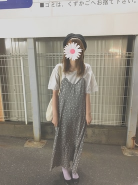 「2018ss」｜「アイテム（ハンチング/ベレー帽）」を使った、たむたむさん（レディース・161cm）の春コーディネート