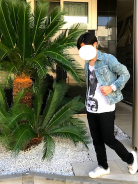 「G-SHOCK」｜「アイテム（デニムジャケット）」を使った、HiYoさん（メンズ・175cm）の春コーディネート