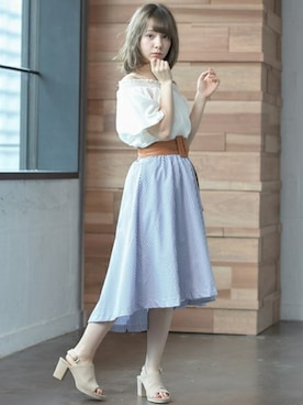 「アイテム（スカート、その他）」を使った、INGNI STORE(イングストア）さん（レディース・153cm）の春コーディネート