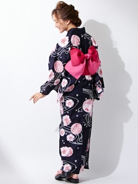 「ピンク×ネイビー」｜「アイテム（その他）」を使った、INGNI STORE(イングストア）さん（レディース・158cm）の夏コーディネート
