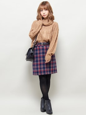 「アイテム（スカート、その他）」を使った、INGNI STORE(イングストア）さん（レディース・153cm）の冬コーディネート