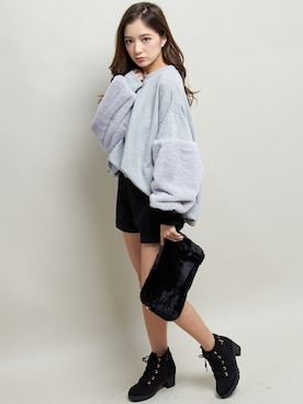 「だぼだぼ」｜「アイテム（その他）」を使った、INGNI STORE(イングストア）さん（レディース・158cm）の冬コーディネート