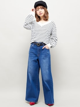 「赤パンプス」｜INGNI STORE(イングストア）さん（レディース・153cm）の冬コーディネート