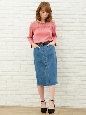 「ナロースカート」｜INGNI STORE(イングストア）さん（レディース・153cm）の春コーディネート