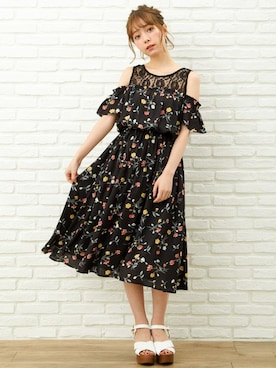 「肌見せ」｜「アイテム（ワンピース/ドレス）」を使った、INGNI STORE(イングストア）さん（レディース・153cm）の夏コーディネート