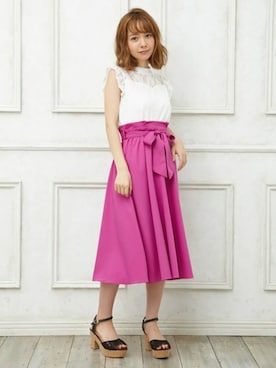 「大人可愛い、デート服」｜INGNI STORE(イングストア）さん（レディース・153cm）の夏コーディネート