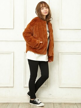 「冬休み」｜「アイテム（ジャケット/アウター）」を使った、INGNI STORE(イングストア）さん（レディース・153cm）の冬コーディネート