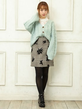 「ミントグリーン」｜「アイテム（その他）」を使った、INGNI STORE(イングストア）さん（レディース・153cm）の冬コーディネート