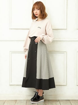 「スウェットトップス」｜「アイテム（その他）」を使った、INGNI STORE(イングストア）さん（レディース・153cm）の冬コーディネート
