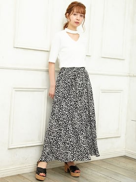 「チョーカートップス」｜「アイテム（その他）」を使った、INGNI STORE(イングストア）さん（レディース・153cm）の夏コーディネート