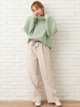 「ミントグリーン」｜「アイテム（その他）」を使った、INGNI STORE(イングストア）さん（レディース・153cm）の秋コーディネート