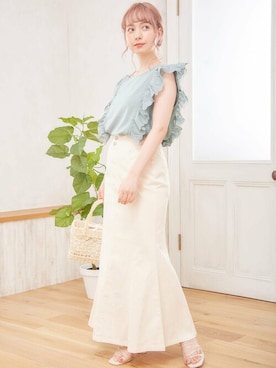 「ミントグリーン」｜「アイテム（その他）」を使った、INGNI STORE(イングストア）さん（レディース・153cm）の夏コーディネート