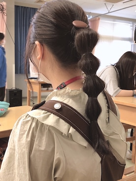 「雨の日」｜「アイテム（ジャンパースカート）」を使った、まめくまさん（レディース・152cm）の夏コーディネート