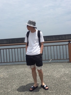 「HEAD PORTER PLUS（ヘッドポータープラス）のアイテム」を使った、Heroさん（メンズ・173cm）の夏コーディネート