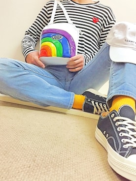 「UNIF（ユニフ）のアイテム（バッグ）」を使った、ゆうきさん（メンズ・172cm）の冬コーディネート