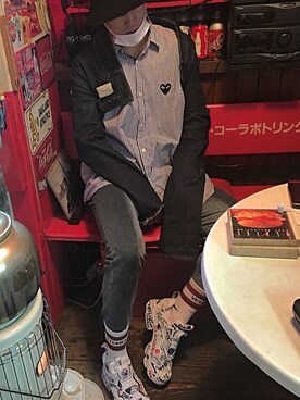 「vetements」｜「アイテム（デニムジャケット）」を使った、ゆうきさん（メンズ・172cm）の春コーディネート