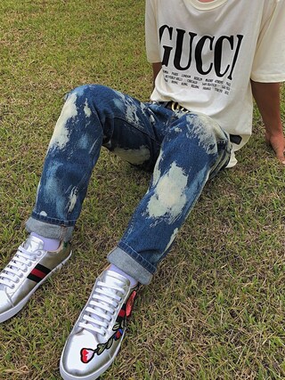 GUCCI（グッチ）の「Gucci - ブリーチ加工 ジーンズ - men - コットン