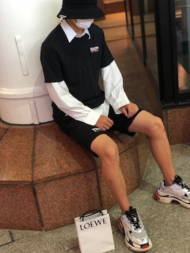 「THRASHER（スラッシャー）のアイテム（パンツ）」を使った、ゆうきさん（メンズ・172cm）の夏コーディネート