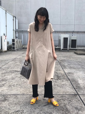「STAUD（スタウド）のアイテム」を使った、maeさん（レディース・173cm）の夏コーディネート