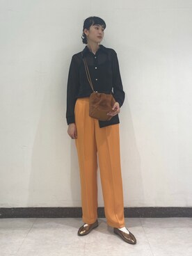 「arron（アローン）のアイテム」を使った、maeさん（レディース・172cm）の秋コーディネート