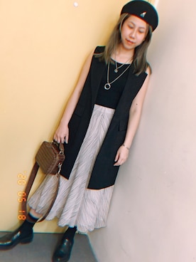 「PULL&BEAR（プルアンドベア）のアイテム（シューズ）」を使った、C_A_N_D_Yさん（レディース・160cm）の春コーディネート