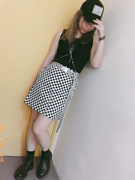 「Dr. Martens（ドクターマーチン）のDr.Martens  CHELSEA BOOT（ブーツ）」を使った、C_A_N_D_Yさん（レディース・160cm）の春コーディネート