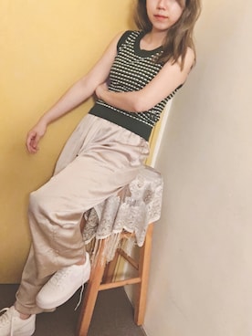 「MORGAN（モルガン）のアイテム」を使った、C_A_N_D_Yさん（レディース・160cm）の春コーディネート