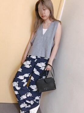 「LILY BROWN（リリーブラウン）のアイテム（チノパンツ）」を使った、C_A_N_D_Yさん（レディース・160cm）の夏コーディネート