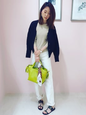 「interstaple（インターステイプル）のアイテム」を使った、小神婆yiyiさん（レディース・163cm）の春コーディネート