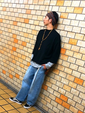 「チャイハネ（チャイハネ）のアイテム（ヘアアクセサリー）」を使った、KUNI さん（メンズ・180cm）の春コーディネート