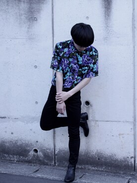 「LAD MUSICIAN（ラッドミュージシャン）のアイテム（その他シューズ）」を使った、よんたさん（メンズ・166cm）の春コーディネート