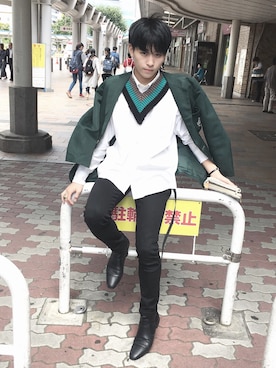 「アイテム（フレグランス）」を使った、よんたさん（メンズ・166cm）の秋コーディネート