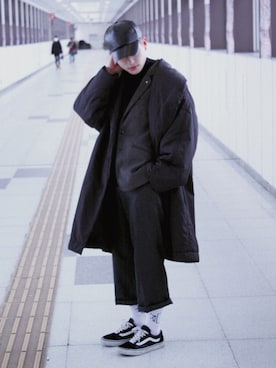 「Max Mara（マックスマーラ）のアイテム（その他アウター）」を使った、よんたさん（メンズ・166cm）の冬コーディネート