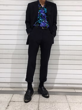 「COMME CA ISM（コムサイズム）のアイテム（セットアップ）」を使った、よんたさん（メンズ・166cm）の夏コーディネート